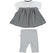 Completo maxi maglia rigata e leggings per neonata minibanda GRIGIO MELANGE-8992_back