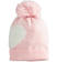 Cappello modello cuffia con cuore e pompon per neonata ido ROSA-2763