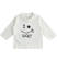 Graziosa maglietta girocollo 100% cotone per neonato ido PANNA-NERO-8346