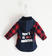 Camicia a quadri con cappuccio staccabile per neonato ido NAVY-3885_back
