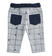 Pantalone in felpa stretch garzata per neonato ido GRIGIO-BLU-6NH8 back