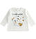 Maglietta girocollo 100% cotone per neonata ido PANNA-BLU-8132