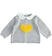 Maglia in tricot invernale con cuore per neonata ido GRIGIO MELANGE-8992