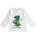 Maglietta girocollo 100% cotone per bambino con grafica dinosauro ido PANNA-0112
