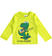 Maglietta girocollo 100% cotone per bambino con grafica dinosauro ido VERDE-5243