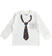 Girocollo 100% cotone con cravatta stampata ido PANNA-0112
