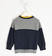 Maglia in tricot con realizzazione a blocchi colore ido NAVY-3885_back