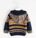 Giacca in tricot invernale effetto "fatto a mano" ido NAVY-3885 back