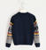 Maglia bambino in morbido tricot anallergico motivo norvegese ido NAVY-3885 back
