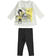 Completo bambina con t-shirt a manica lunga in cotone e leggings ido PANNA-0112