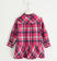 Camicia bambina in flanella leggera 100% cotone tinto filo a quadri ido MAGENTA-2681 back