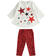 Completo maxi maglia con stelle e leggings ido PANNA-0112