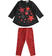 Completo maxi maglia con stelle e leggings ido NERO-0658