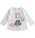 Maglietta girocollo 100% cotone per bambina a manica lunga ido			PANNA-0112