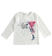 Maglietta bambina a manica lunga in cotone stretch con paillettes ido PANNA-0112