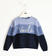 Maglia tricot invernale bambina con inserto bicolor ido NAVY-3854