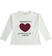 Maxi maglietta 100% cotone con cuore ido PANNA-0112