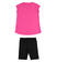 Completo maxi t-shirt 100% cotone e leggings ido FUXIA-NERO-8079_back