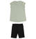 Completo maxi t-shirt 100% cotone e leggings ido VERDE-NERO-8376_back