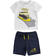 Colorato completo in jersey t-shirt e pantalone corto ido BIANCO-0113