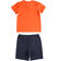 Colorato completo in jersey t-shirt e pantalone corto ido ARANCIO-1855_back