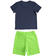 Colorato completo in jersey t-shirt e pantalone corto ido NAVY-3854_back