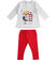 Completo in jersey maxi maglietta con grafiche diverse e leggings ido BIANCO-0113