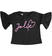 Graziosa t-shirt 100% cotone con stampa "Jolie" ido NERO-0658