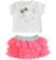 Completo t-shirt e gonna in tulle per neonata ido			PINK FLUO-5828