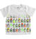 T-shirt 100% cotone con stampa bombolette spray ido BIANCO-0113