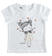 Raffinata t-shirt in jersey stretch con applicazione di tulle ido BIANCO-0113