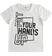 T-shirt girocollo 100% cotone con grintosa stampa ido BIANCO-0113