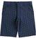 Pantalone corto in jersey stretch micro fantasia ido BLU-BIANCO-6QU9