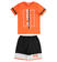 Completo 100% cotone t-shirt e pantalone corto con stampa "Just say yes" ido			ARANCIO-1855