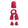 Kit per bambina cappello modello cuffia, guanti e sciarpa ido ROSSO-2253