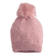 Cappello modello cuffia in morbido filato con pompon ido			ROSA-3031