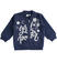 Felpa aperta con grafiche diverse ido NAVY-3854