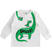 Maglietta girocollo 100% cotone con dinosauro ido			PANNA-0112