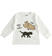 Maglietta 100% cotone con animali ricamati di paillettes ido PANNA-0112 back