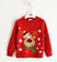 Maglia in tricot con renna dedicata al Natale ido ROSSO-2253