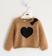 Maglia in tricot a filato lungo con cuore ido BISCUIT-0945