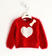 Maglia in tricot a filato lungo con cuore ido			ROSSO-2253