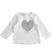 Maglietta con cuore di paillettes 100% cotone ido			PANNA-0112