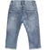 Pantalone in denim stretch con toppe foderate in tulle e paillettes ido STONE WASHED-7450 back
