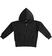 Felpa aperta 100% cotone con cappuccio ido NERO-0658