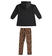 Completo maxi felpa e leggings animalier ido NERO-0658 back