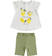 Completo bambina t-shirt e pantaloni corti iDO ido BIANCO-0113