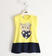 Vestito bambina manica corta con varie fantasie ido			GIALLO-1417
