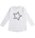 Maglietta bambina 100% cotone con stella ido BIANCO-0113