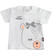 T-shirt neonato modello unisex con dolce stampa ido BIANCO-0113